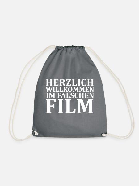 Herzlich Willkommen im Falschen Film - Turnbeutel - Grau