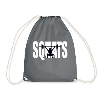 Squats Gym Logo - Turnbeutel - Grau - Vorne