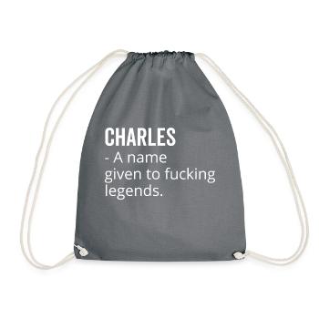 Charles ein Name für verdammte Legenden - Turnbeutel - Grau - Vorne
