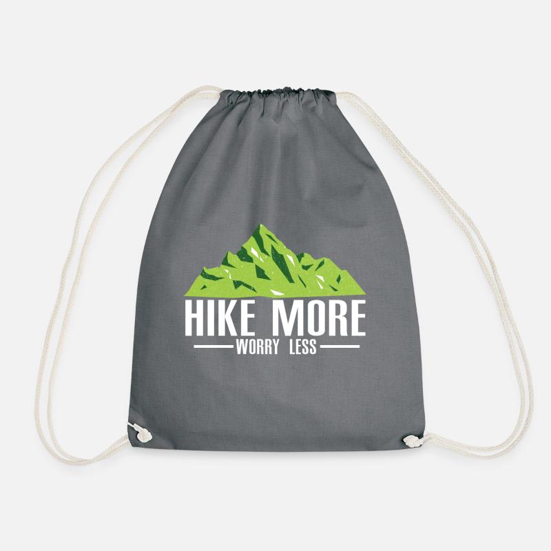 Hike more,worry less - Drawstring Bag - grey