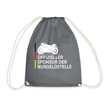Offizieller Sponsor der Bußgeldstelle - Turnbeutel - Grau - Vorne