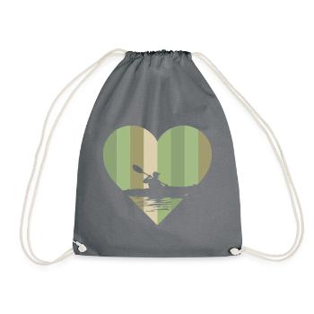 Kayaking, rowing, water sports - Drawstring Bag - grey - Front