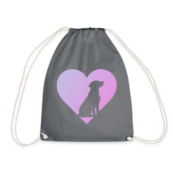 Dog Training Dog Trainer - Drawstring Bag - grey - Front