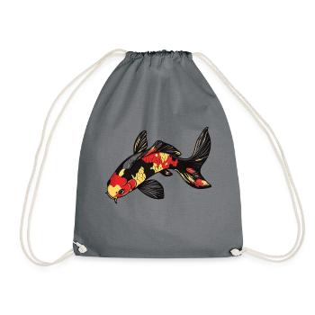 Belle carpe koï - Sac de sport léger - gris - Devant