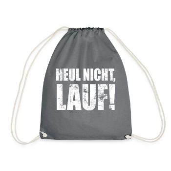 Ne pleurez pas, courez ! - Course à pied, jogging, sport, course à pied - Sac de sport léger - gris - Devant