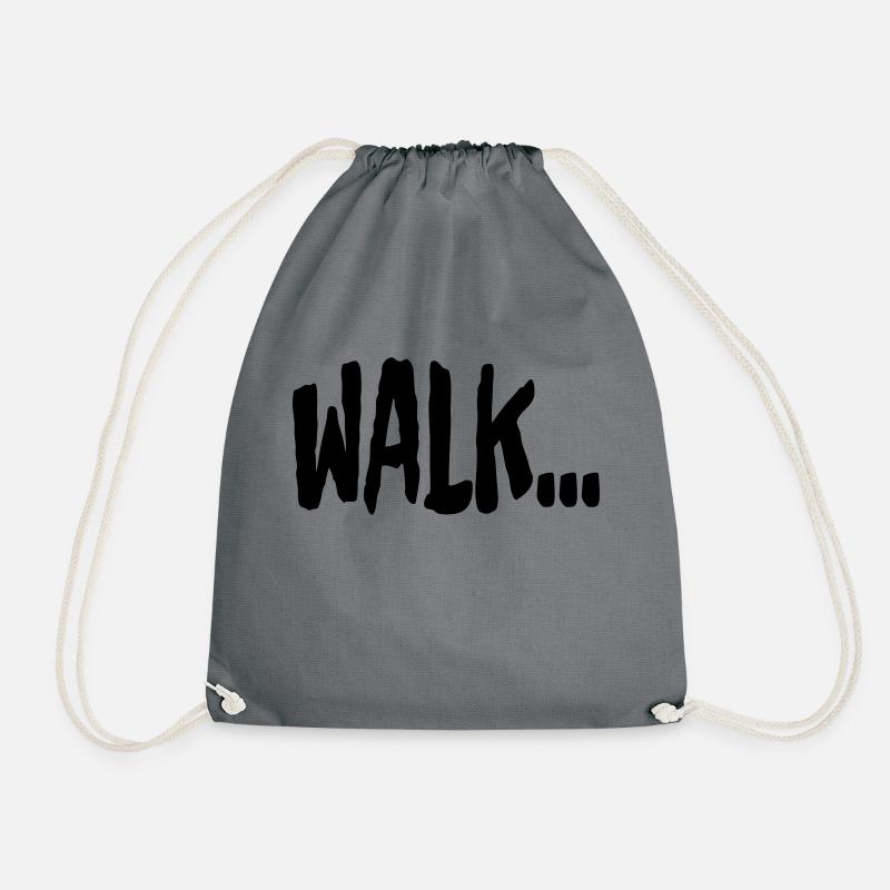 WALK - Drawstring Bag - grey