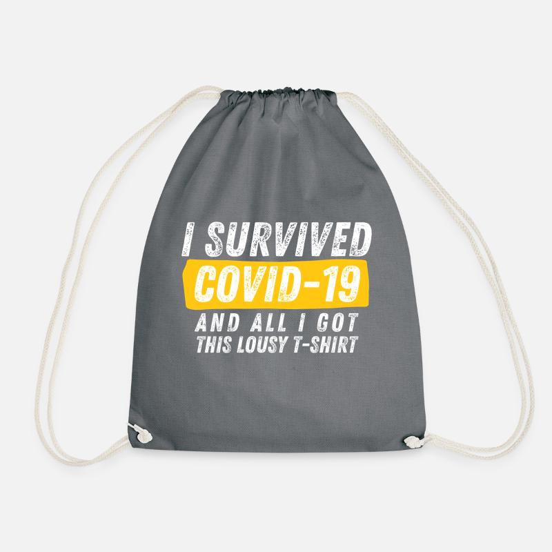 I Survived Covid-19 - Turnbeutel - Grau