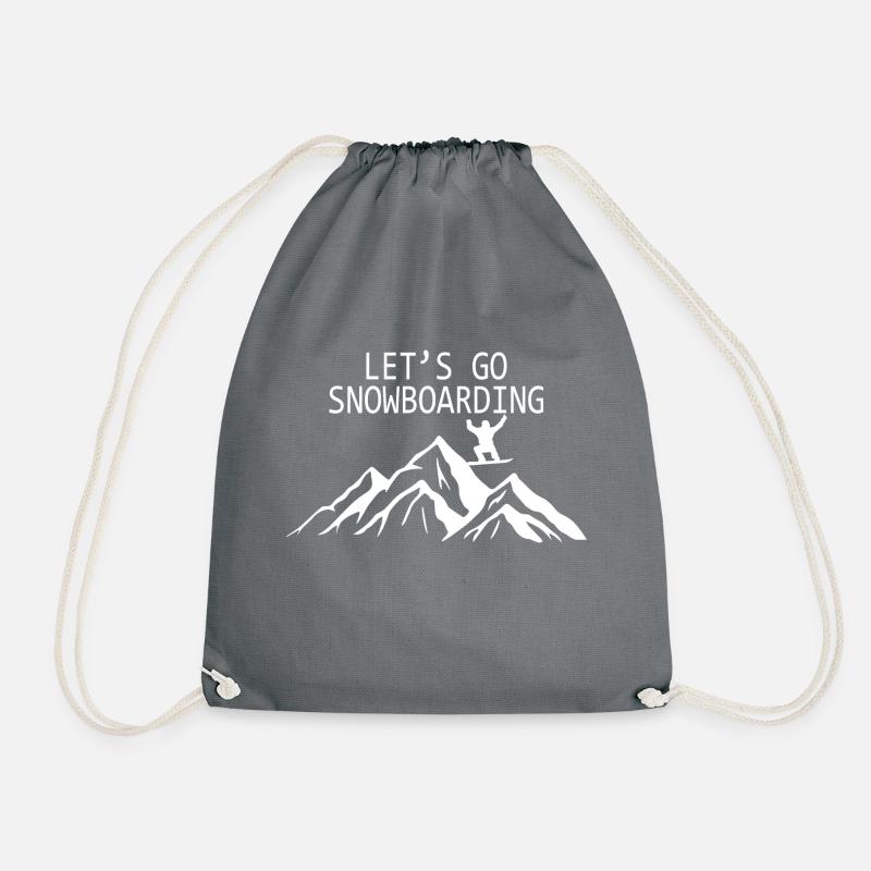 Snowboard Snowboarder - Turnbeutel - Grau