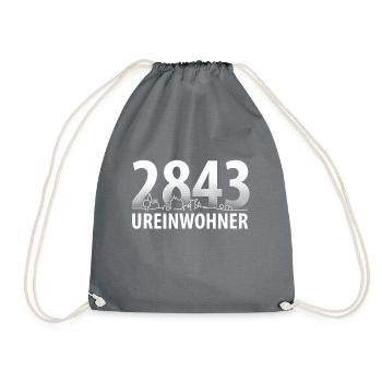 2843 Dinklager Ureinwohner - Turnbeutel - Grau - Vorne