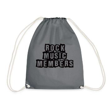 Rock Music Members,Rock Kleidung - Turnbeutel - Grau - Vorne