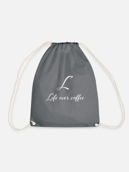 Life over Coffee - Turnbeutel - Grau