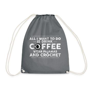 Tout ce que je veux, c’est boire du café 3 - Sac de sport léger - gris - Devant