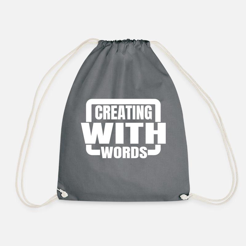 quote fostering creativity bday fiction writing - Turnbeutel - Grau