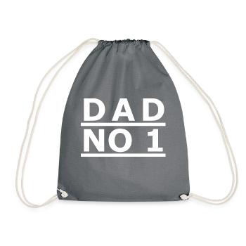 DAD NO 1 - Turnbeutel - Grau - Vorne