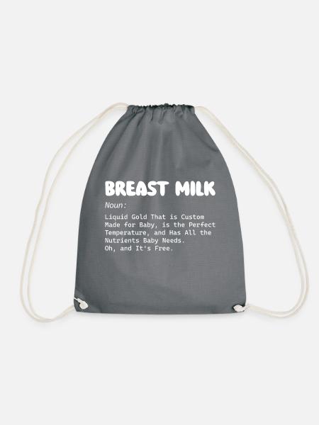 Liquid Gold - Muttermilch Celebration Baby Shower - Turnbeutel - Grau