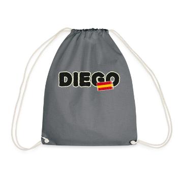 Diego Spanish Flag Spain - Drawstring Bag - grey - Front
