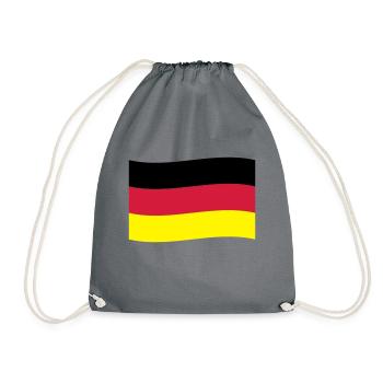 Germany flag - Drawstring Bag - grey - Front