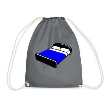 bett bed schlafen schlafzimmer sleeping room60 - Turnbeutel - Grau - Vorne
