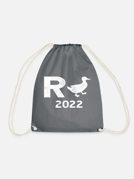 Rente Ente Rentner Rentnerin Pension 2022 Geschenk - Turnbeutel - Grau