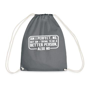 Suis-je parfait? Non! 4 - Sac de sport léger - gris - Devant