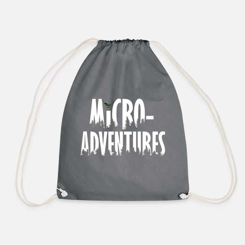 Micro-Adventures - Drawstring Bag - grey