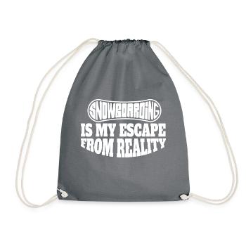 Snowboard slogan winter sports snowboarders - Drawstring Bag - grey - Front