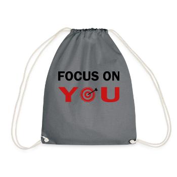 Focus on you - Drawstring Bag - grey - Front