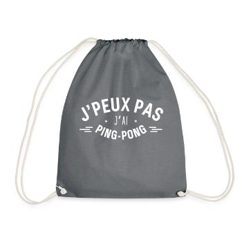J'peux pas j'ai Ping pong - Sac de sport léger - gris - Devant