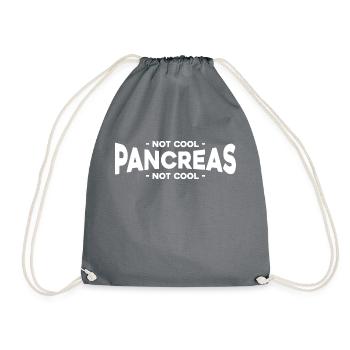 Not Cool Pancreas Not Cool - Type 1 Diabetes Shirt - Drawstring Bag - grey - Front