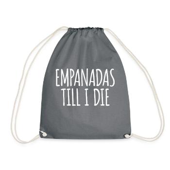 Empanadas - Perfect gift for foodies - Drawstring Bag - grey - Front