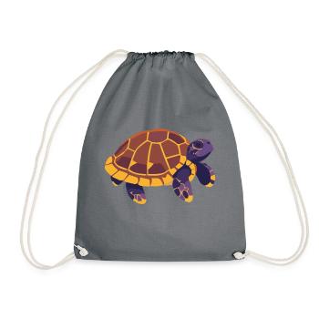 Tortue d’eau violette - Sac de sport léger - gris - Devant