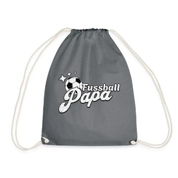 Cool football dad design for real football fans - Drawstring Bag - grey - Front