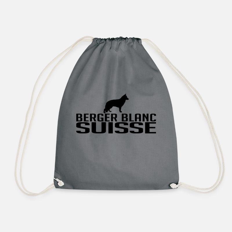 BERGER BLANC SUISSE Hunderasse - Turnbeutel - Grau