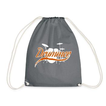 Drums - Drawstring Bag - grey - Front