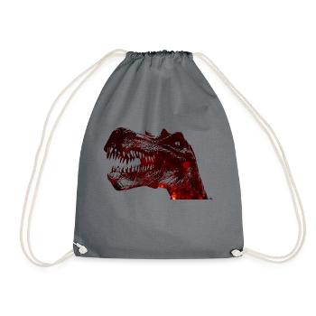 Dino - Drawstring Bag - grey - Front