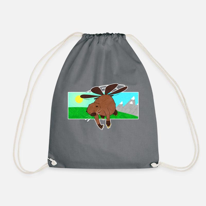Flying Beaver - Turnbeutel - Grau
