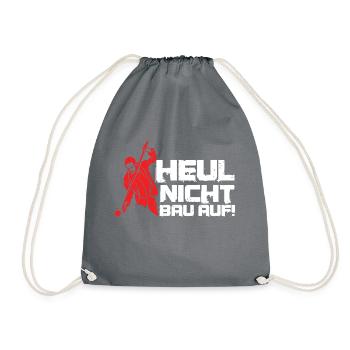 Heul Nicht Billardspieler Billard Queue Geschenk - Turnbeutel - Grau - Vorne