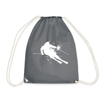 Freestyle Skifahrer Herren Skiing Skifahren - Turnbeutel - Grau - Vorne