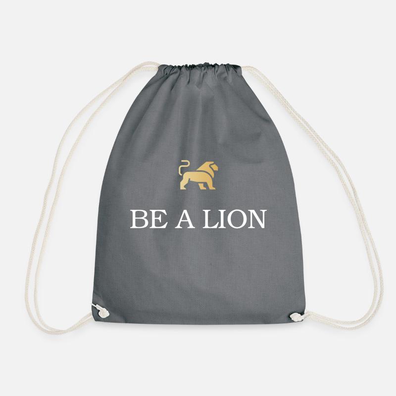 BE A LION - Turnbeutel - Grau