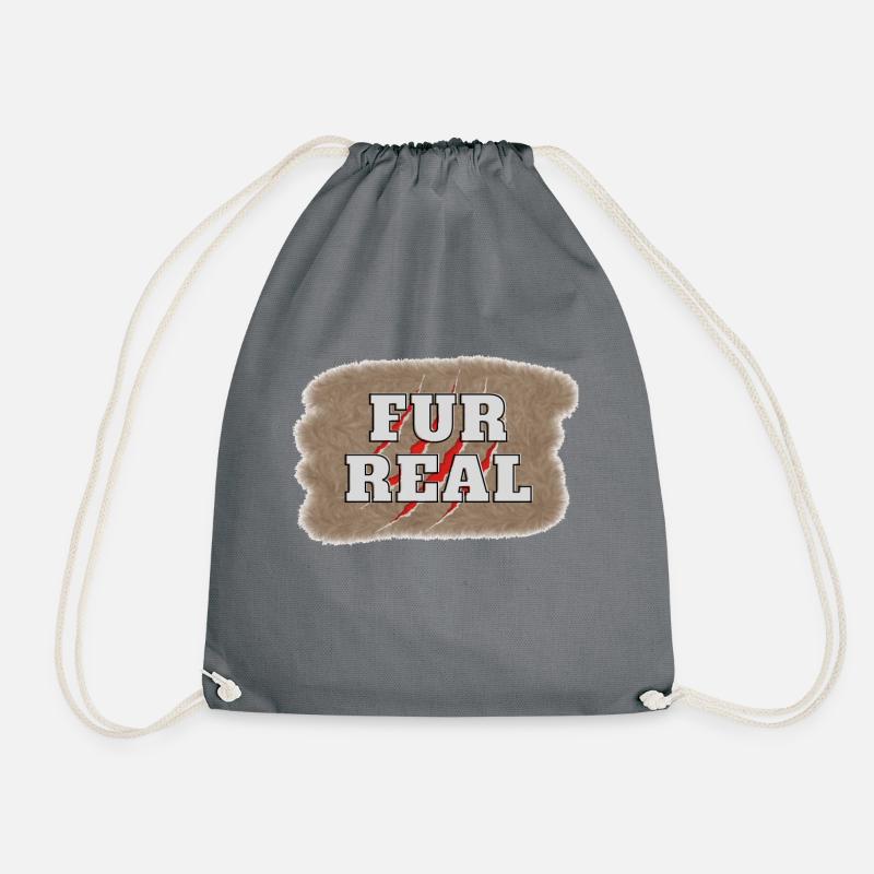 Pelz Real - Turnbeutel - Grau