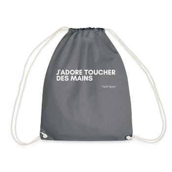 J adore toucher des mains - Sac de sport léger - gris - Devant