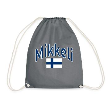 Mikkeli Drapeau finlandais - Sac de sport léger - gris - Devant
