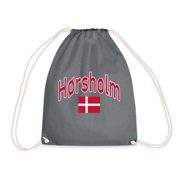Drapeau de Hørsholm Danemark - Sac de sport léger - gris - Devant