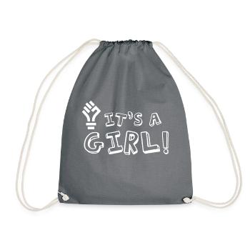 Grossesse Baby shower Babyshower Boy Girl - Sac de sport léger - gris - Devant