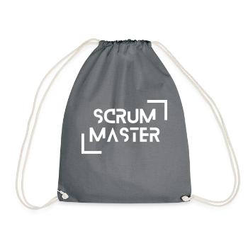 Scrum Master simple design - Drawstring Bag - grey - Front