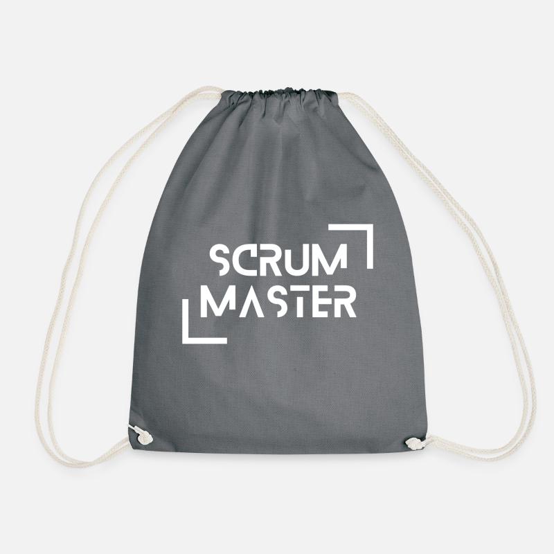 Scrum Master simple design - Drawstring Bag - grey
