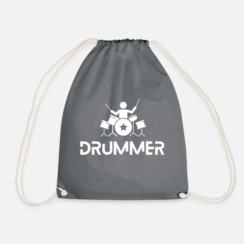 drummer in action - Turnbeutel - Grau
