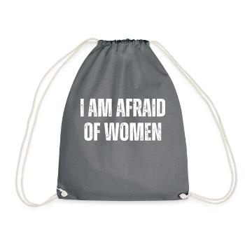 Funny I Am Afraid Of - Drawstring Bag - grey - Front