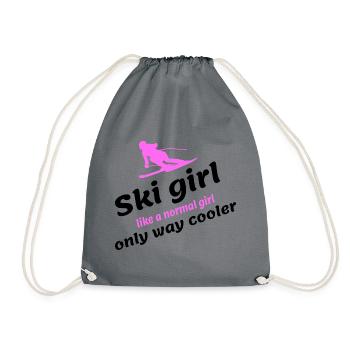 Fille de ski - Sac de sport léger - gris - Devant