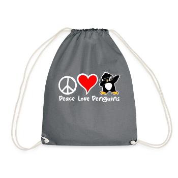 Amour Paix Pingouins Drôle Dab Cool Pingouin Dabbing - Sac de sport léger - gris - Devant
